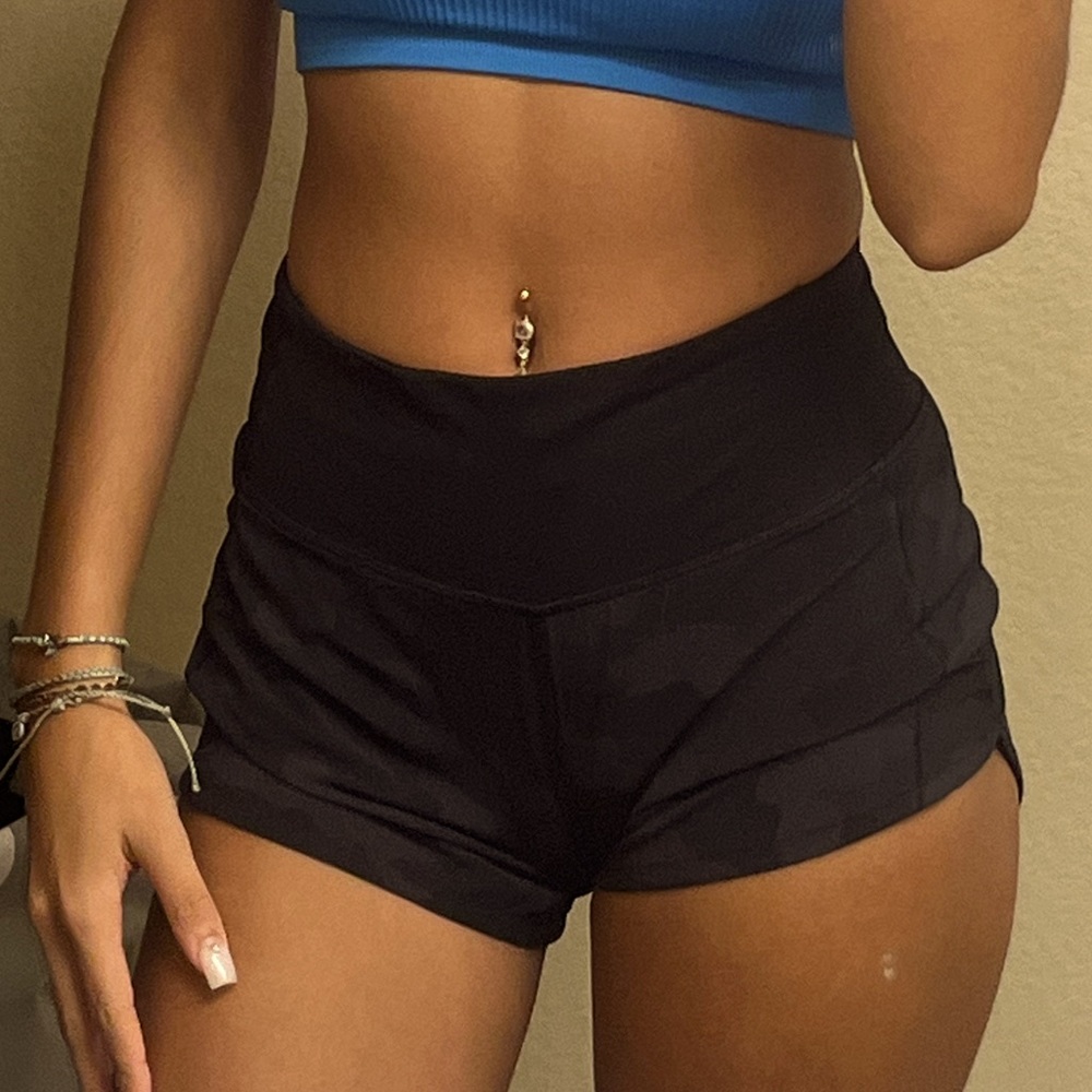 Black speed up lulu shorts